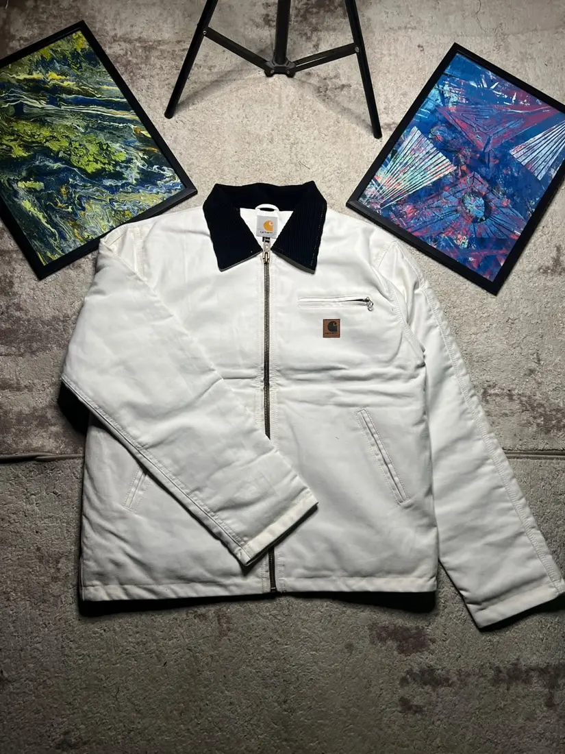 Vintage Carhartt Hooded Jacket — Stone Grey