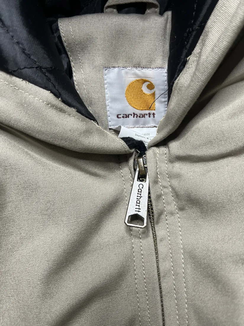 Reworked Vintage Carhartt Hooded Active Jacket — Stone