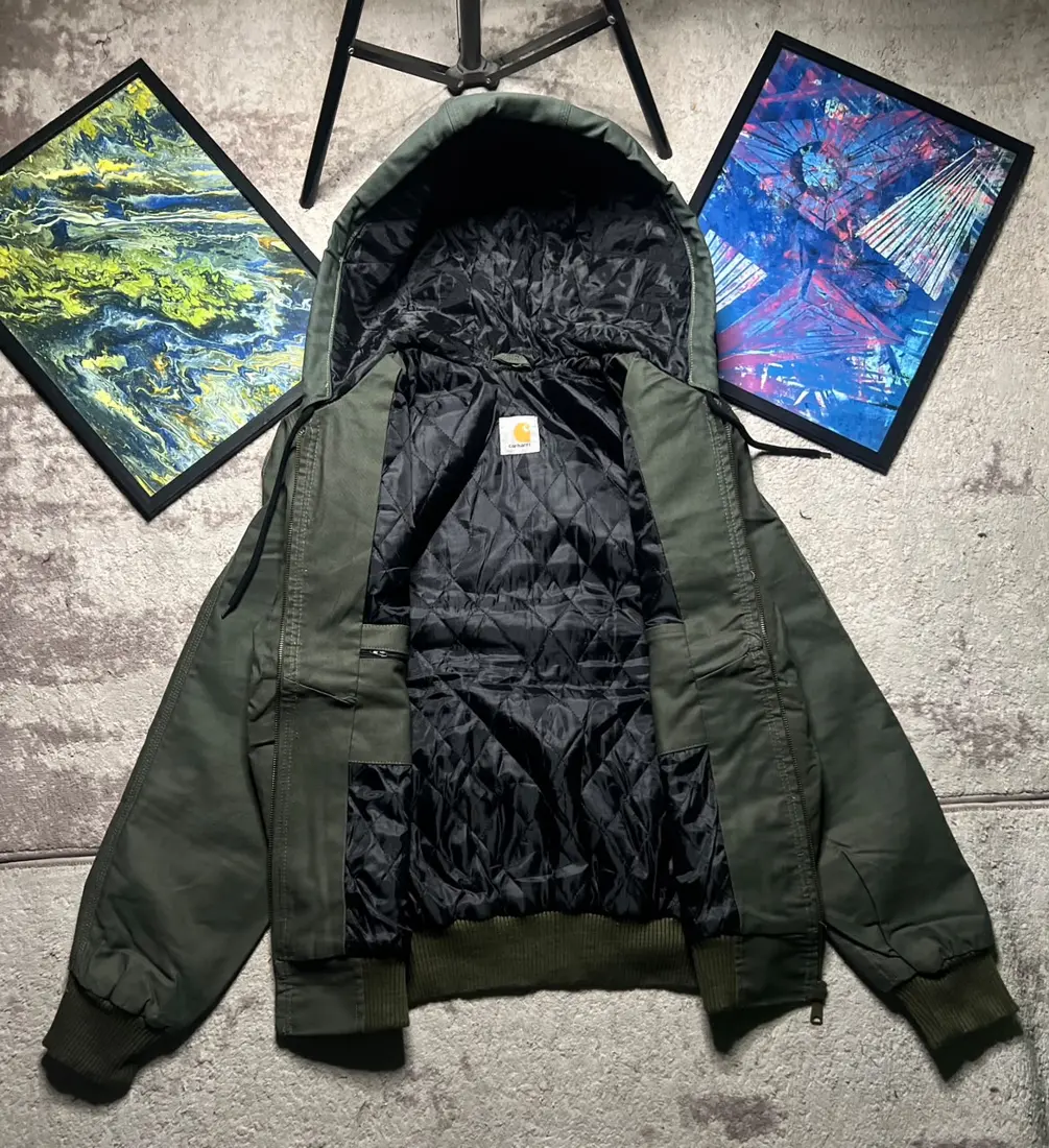 Vintage Carhartt Hooded Active Jacket — Brown