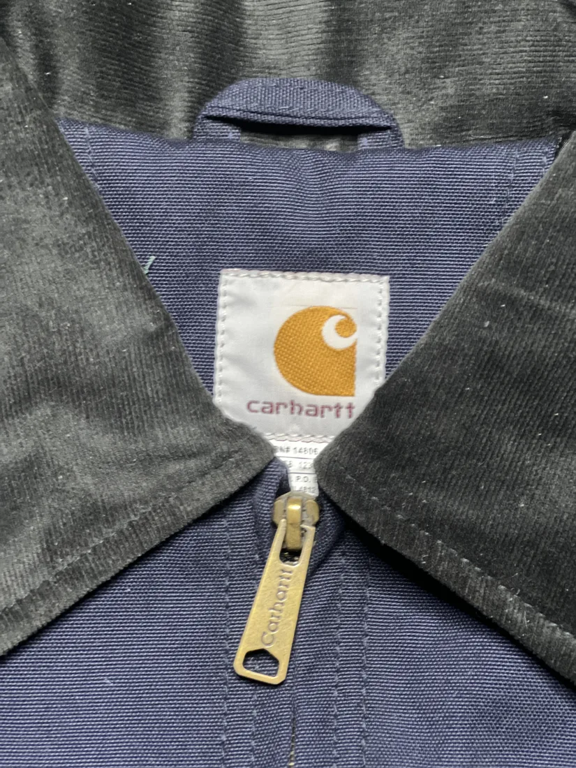 Reworked Vintage Carhartt Detroit Jacket — Navy — CR14