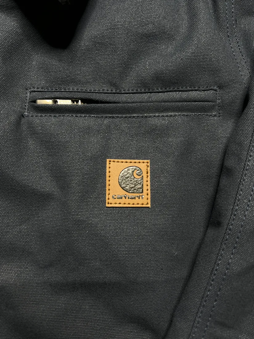 Reworked Vintage Carhartt Detroit Jacket — Navy — CR15