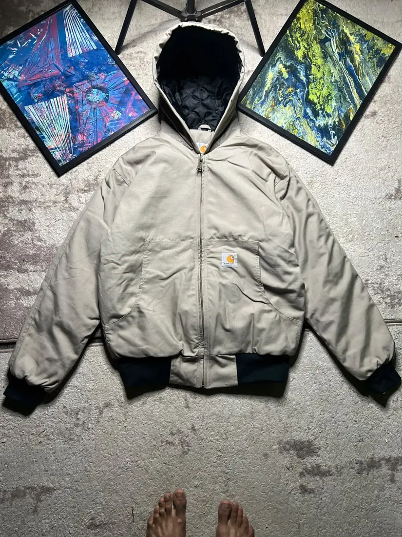 Vintage Carhartt Hooded Jacket — Stone