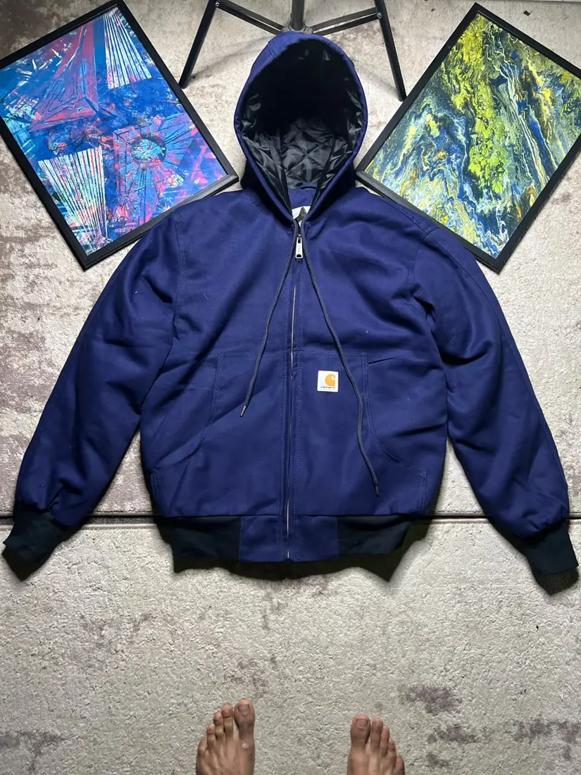 Vintage Carhartt Hooded Jacket — Washed Grey — CR22