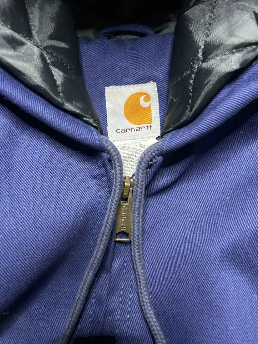 Vintage Carhartt Hooded Jacket — Royal Navy