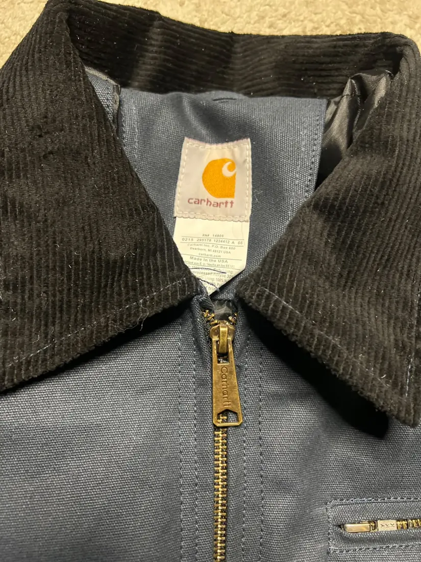 Vintage Carhartt Hooded Jacket — Blue-Grey