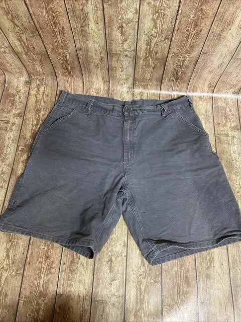 Vintage Carhartt Canvas Work Shorts — Charcoal Grey — full view, like new condition