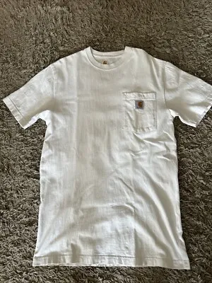 Vintage Carhartt K87 Workwear Pocket T Shirt — Bright White